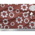 thumbnail image 3 of Soimoi Red Velvet Fabric Artistic Floral Wreath & Stripe Print Sewing Fabric Yard 58 Inch Wide, 3 of 3