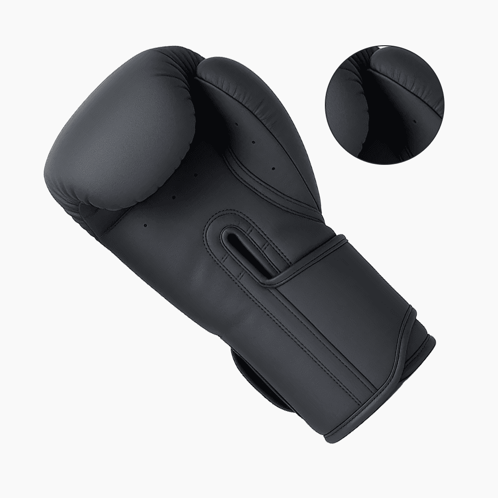 StellMan Black Boxing Gloves for Training Sparring Kickboxing with Wrist Support and Foam Padding