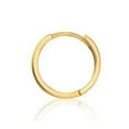 thumbnail image 2 of Ritastephens 14k Solid Yellow or White Gold Square Tubular Huggie Unisex Hoop Earrings, 2 of 4
