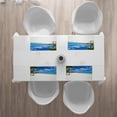 thumbnail image 3 of Ambesonne Beach Place Mats Set of 4, Tropical Island Seashore, Standard Size, Blue White Green, 3 of 4