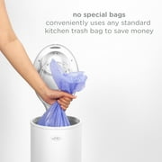 Ubbi Stainless Steel Diaper Pail, Odor Locking, No Special Bag Required, Award-Winning, Registry Must-Have, White