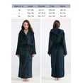 thumbnail image 3 of Women's Long Hooded Robe Luxurious Flannel Fleece Bathrobe with Ankle Full Floor Length, 3 of 7