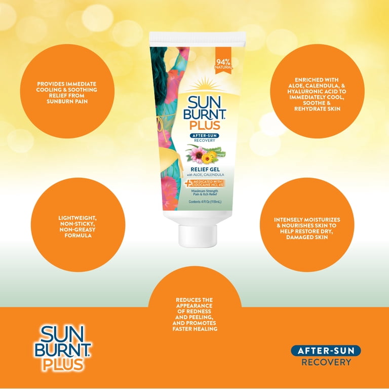 SunBurnt Plus Aloe Vera Gel with Lidocaine, 4 fl oz photo 6