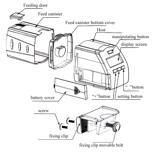 Electric Fish Feeder, Vacation Feeder, Fish Feeder, Intelligent For Granular Flesh Feed Fish Feeding