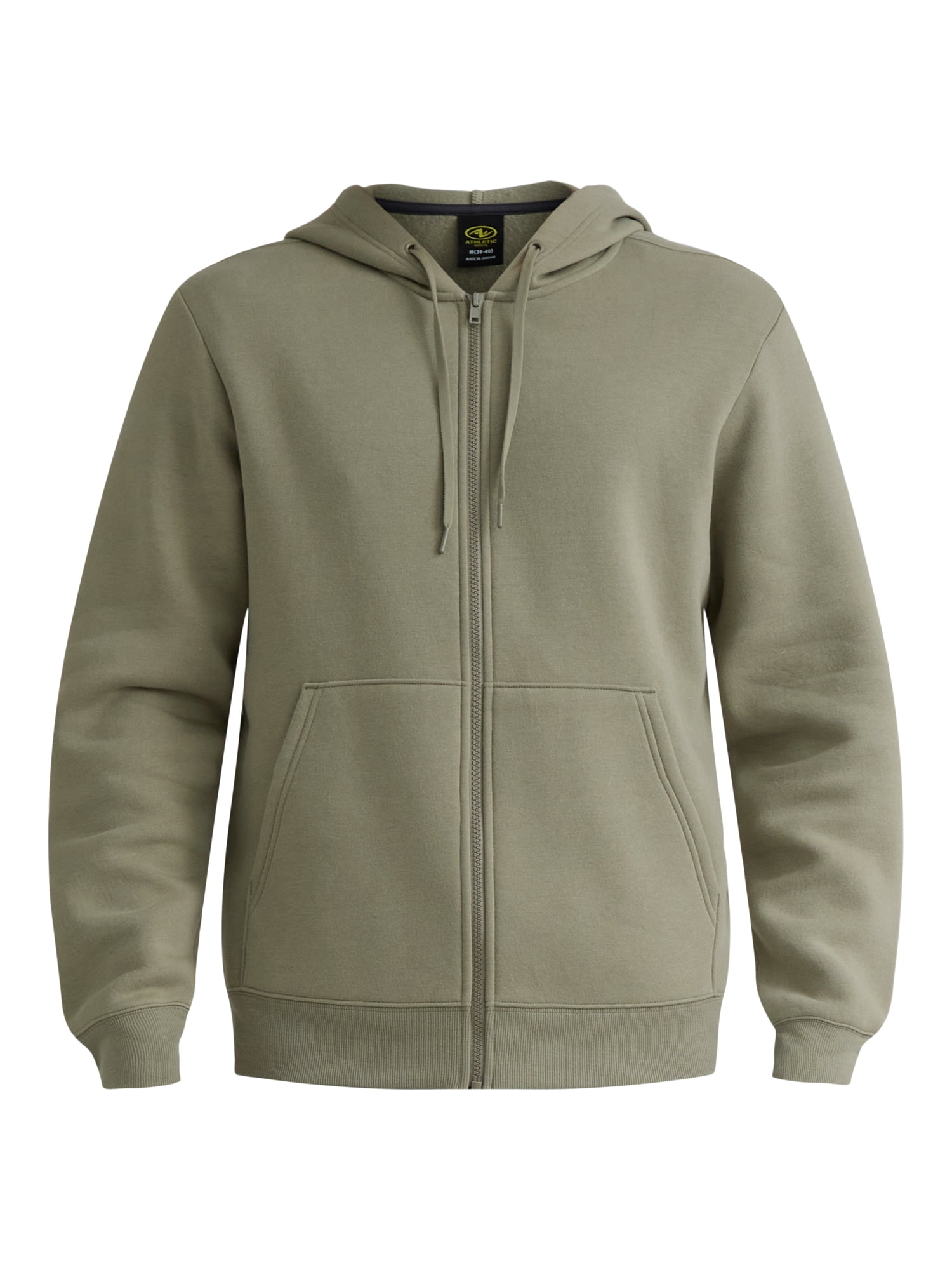 Athletic Works Men's and Big Men's Zip Up Fleece Hoodie Sweatshirt, Sizes S-5XLT