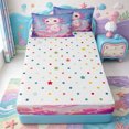 thumbnail image 4 of Manfei Salamander Pattern Zipper Queen Comforter Set with Fitted Sheet and 2 Pillowcases,Adorable Axolotl Zipper Bedding Set,Polkadot Reversible,4pcs, 4 of 7