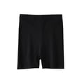 thumbnail image 2 of Amidoa Solid Color Girl Shorts High Waisted Leggings Elastic Waist Casual Cotton Summer Shorts,Black,7-8Years, 2 of 7