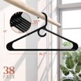 thumbnail image 2 of Perchas de plástico para ropa NEATERIZE, ultra resistentes, negras, paquete de 38, 2 of 6