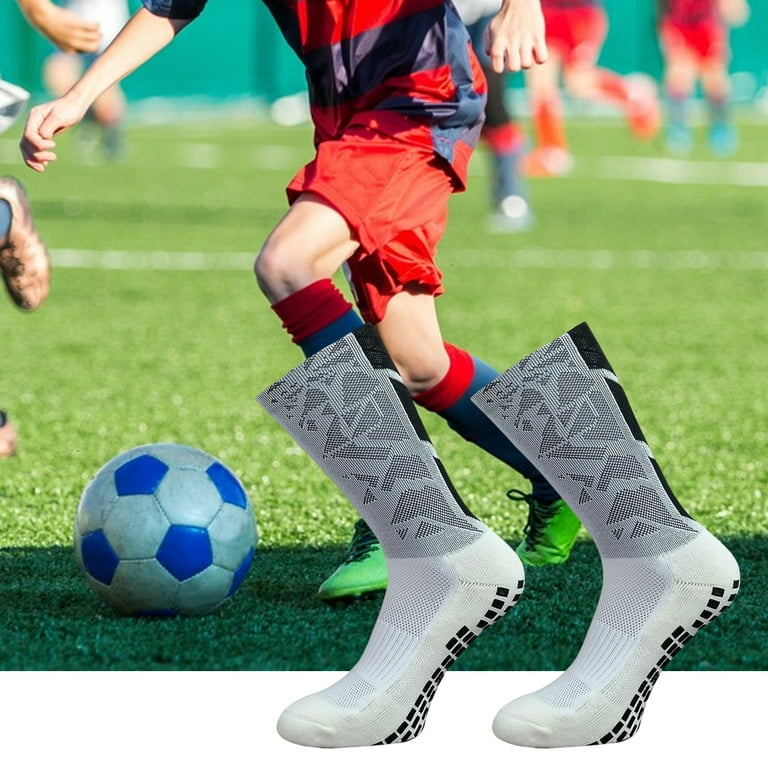 HUANLANG Grip Socks Soccer,3 Pairs Anti Slip Socks for Men and