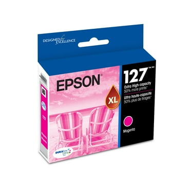 EPSON 127 DURABrite Ultra Ink Magenta Cartridge For NX-530, NX-625,  WF-3520, WF-3530, WF-3540, WF-545, WF-60, WF-630, WF-633, WF-635, WF-645, WF-7010, WF-7510, WF-7520, WF-840, WF-845