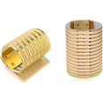 thumbnail image 1 of Conjunto de 2 brazaletes africanos con hebilla ancha de metal dorado para mujer., 1 of 5