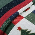 thumbnail image 3 of Wreaths And Christmas Tree 3 Pcs Quilt Set  Bedding Set Bedroom Bed 100%Cotton King Size, 3 of 4