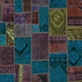 thumbnail image 1 of Ahgly Company Indoor Square Patchwork Light Blue Transitional Area Rugs, 4' Square, 1 of 4