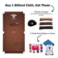 thumbnail image 2 of Championship Invitational Pool Table Felt, Billiard Table Cloth, Pool Table Felt Replacement kit, Billiards Table Felt Pool with 6 Precut Rail Cloth Strips, Pool Table Accessories - 9 FT (Brick), 2 of 8