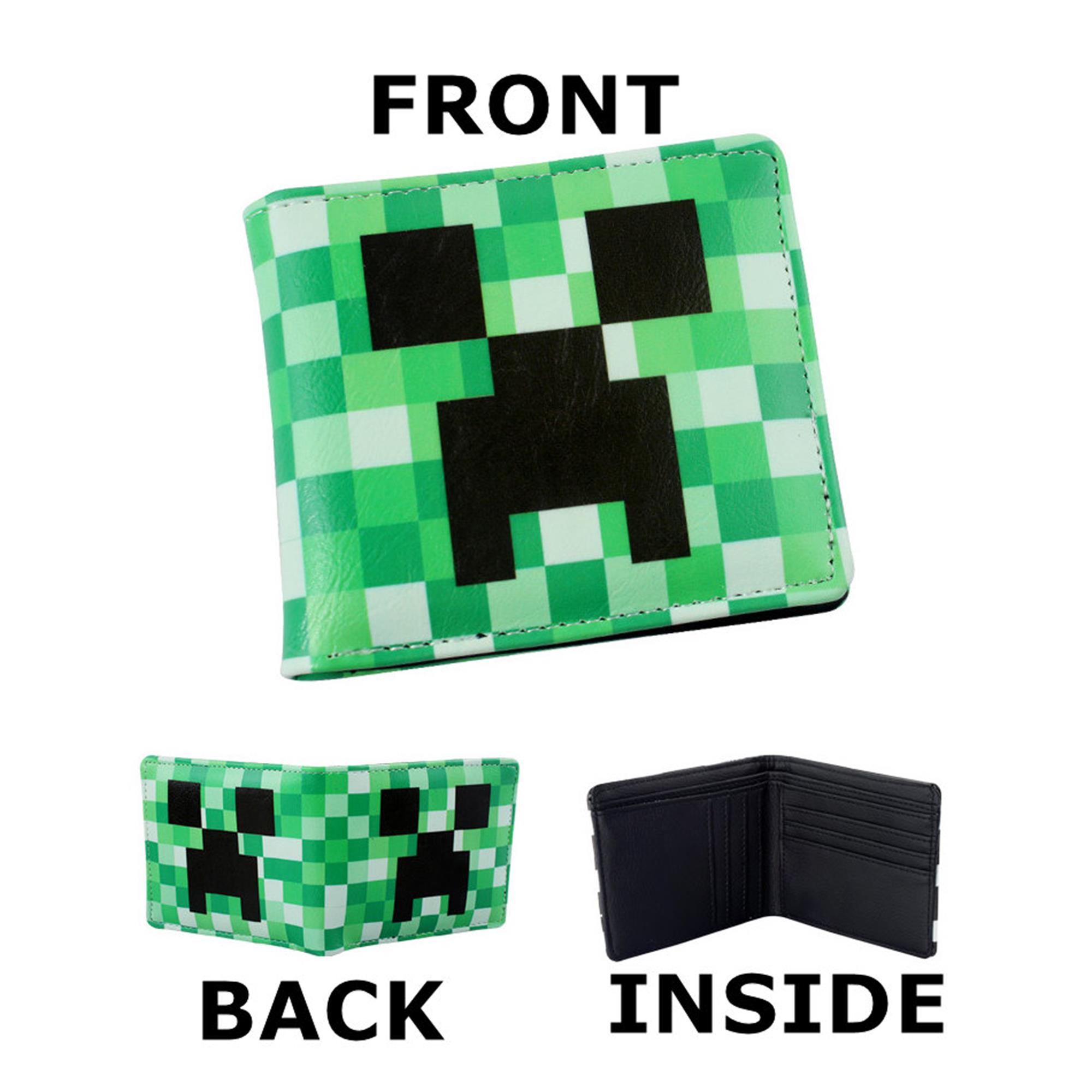 Computer Game Minecraft Pixels Mens Boys Wallet w/Gift box