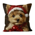 thumbnail image 2 of HCBY Christmas Winter Maltese Decorative Throw Pillow Covers, Dog Terrier Decorative Throw Pillows, Snowflake Porch Outdoor Pillowcase, Sofa Couch Cushion Case Home Decor Gift, 2 of 6