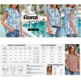 thumbnail image 5 of FreshPretty Womens Tops Dressy Casual Spring Summer Shirts Boho Floral V Neck Ruffle Cap Sleeve Business Work Blouses, 5 of 9