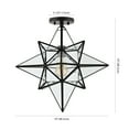 thumbnail image 3 of Safavieh 19" Abrielle Contemporary Iron Flush Mount Lights, Black, 3 of 7