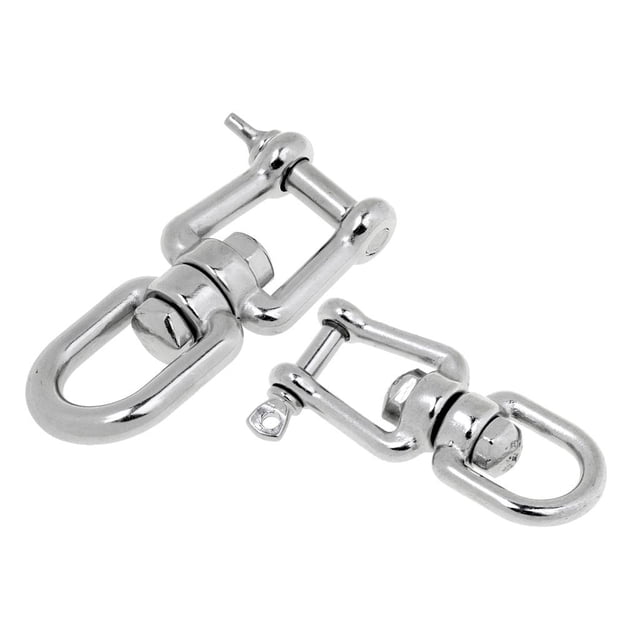 304 Acero Inoxidable Jaw / Jaw Swivel 1 / 4inch 1 / 3inch Ancla Cadena De Amarre Conector Para Barco De Vela Macarena Grillete giratorio de acero inoxidable