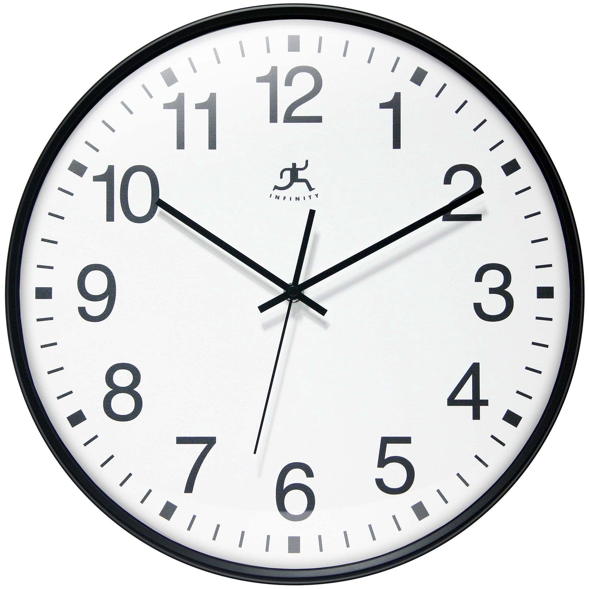 Infinity Instruments Apollo Wall Clock, Black, 15