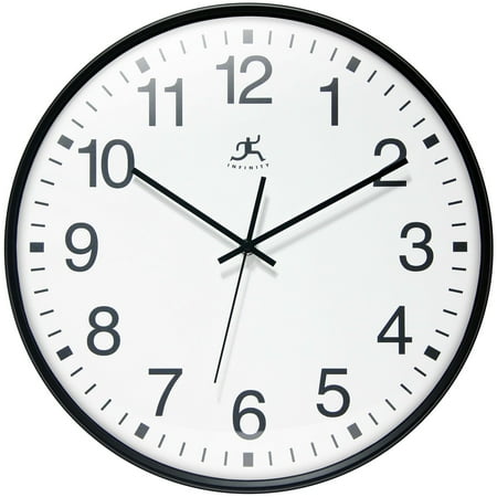 Infinity Instruments Apollo Wall Clock, Black, 15