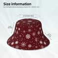 thumbnail image 3 of Sikiie Romantic white snowflakes Reflective Double-Sided Bucket Hat, Sun Hat, for Gardening, Beaching, Camping, Hiking, Fishing, 3 of 6