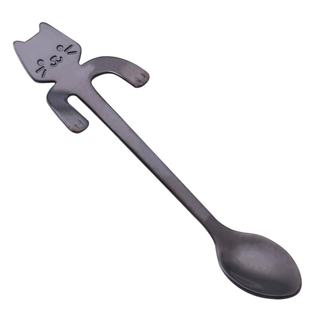 Coofit Coffee Spoon Stainless Steel Hanging Cat Design Espresso Spoon Dessert Spoon