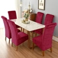 thumbnail image 7 of LKJYER Velvet Stretch High Back Parsons Chair Covers Set , Removable Spandex XL/Oversized Extra Large Size Dining Room Chair Covers Slipcovers, Seat Protectors for Dining Room Banquet Decor, 7 of 7