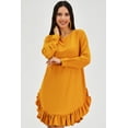 thumbnail image 1 of Vestido con Olán Roman Fashión Juvenil 1270 Mostaza, 1 of 6