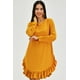thumbnail image 1 of Vestido con olan Roman Fashión /Juvenil, 1270 (Mostaza) ocre M Roman Fashion V-ST-1270-MOSTAZA, 1 of 6