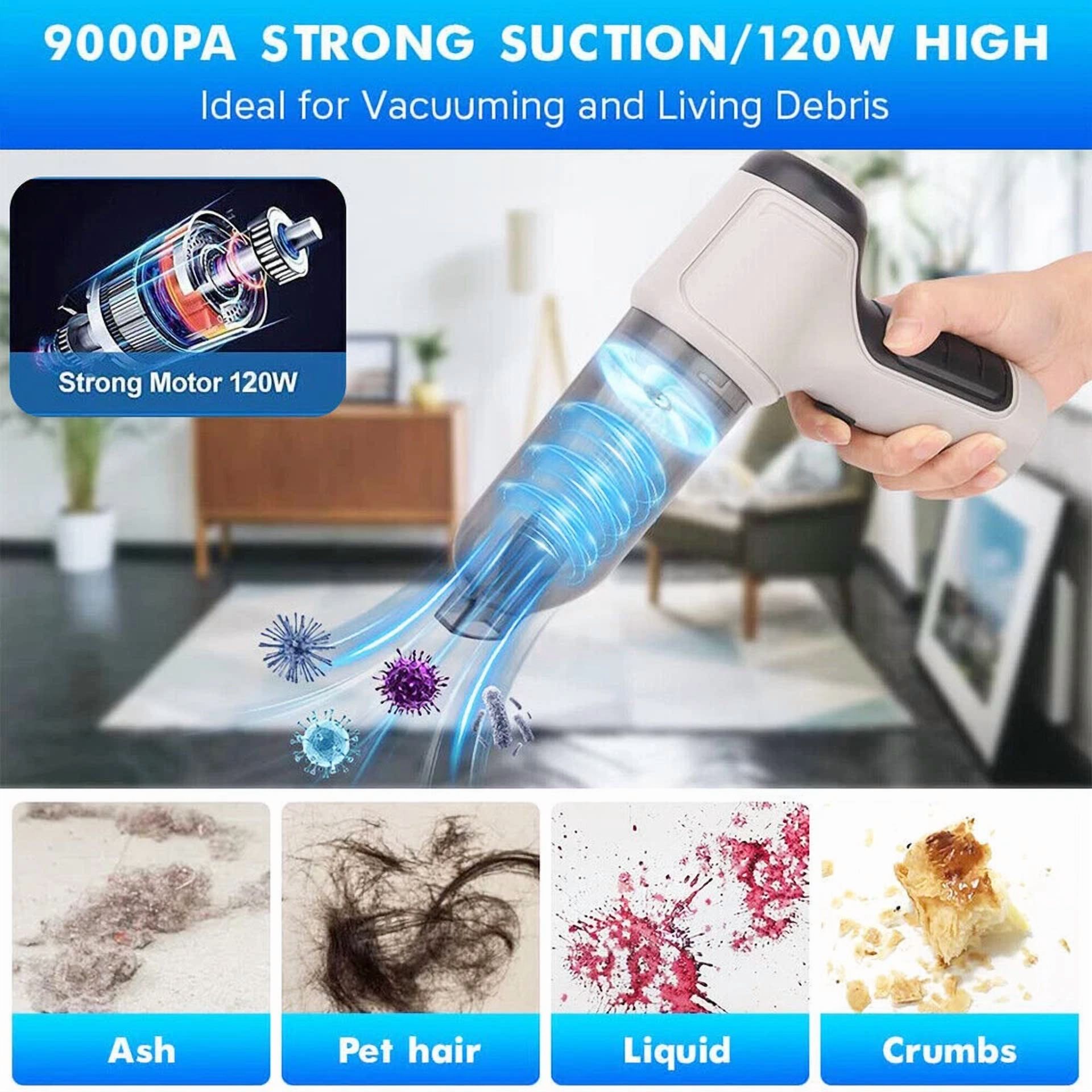 3 In 1 Upgrade Car Vacuum Cleaner Air Blower Wireless Handheld Rechargeable Mini
