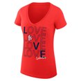 thumbnail image 2 of Women's G-III 4Her by Carl Banks Red St. Louis Cardinals Love Graphic Team V-Neck Fitted T-Shirt, 2 of 5