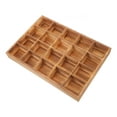 thumbnail image 2 of Caja organizadora de madera con rejilla y 20 compartimentos para calcetines y ropa interior., 2 of 8