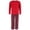 Red, variant on Fruit of the Loom Flannel Pant and Fleece Long Sleeve Pajama Set (Men)