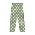thumbnail image 5 of Xecao Daisy Plaid Green Men's Straight Lounge Pajama Pants: The Ultimate in Comfortable Sleepwear, 5 of 9
