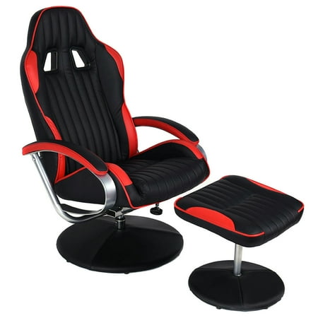 Goplus Executive Pu Leather Racing Style Bucket Seat Chair Leisure Goplus Executive Pu Leather Racing Style Bucket Seat Chair Leisure Recliner W Ottoman