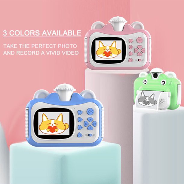 CVLIFE Kids Instant Print Camera Zero Ink Toy Children Digital Camera with Print Paper Toddler