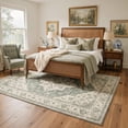 thumbnail image 2 of KUETH 5x7 Machine Washable Vintage Persian Style Rug for Living Room, Soft Low Pile Non Slip Backing Area Rug, Sage Ivory Rug for Bedroom Dining Room, 2 of 5