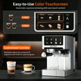 thumbnail image 4 of AIRMSEN Espresso Machine with Color Touchscreen, 20 Bar Cappuccino Latte Machines with Automatic Milk Frother, Dual Boiler Stainless Steel Espresso Maker for Home, 1350W, 4 of 12