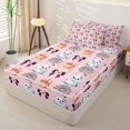 thumbnail image 2 of Homewish Bowknot Ghost Pumpkin Zipper Full Size Comforter Sets with Fitted Sheet and 2 Pillowcases for Girls, Spider Web Cute Halloween Zipper Bedding Set, Pink Reversible, 4pcs, 2 of 6