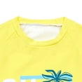 thumbnail image 4 of Swim Shirts for Boys Kids Toddler Boys Coconut Tree Print Short Sleeve Swimsuit Quick Dry Breathable Sun Protection Swimwear Toddler Bathing Suit Yellow 2 Years-3 Years, 4 of 7