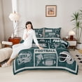 thumbnail image 4 of Homewish Sport Football Full Size Comforter Sets 3-Piece for Teens Boys Girls,Ball Gamer Bedding Comforter Set,Grey Green Lightweight Bedding Sets,Microfiber Bedroom Decor,Reversible, 4 of 8