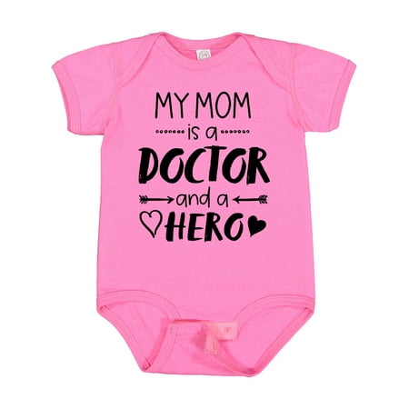 

Inktastic My Mom is a Doctor and a Hero Boys or Girls Baby Bodysuit