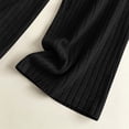 thumbnail image 6 of Women's One Shoulder Pit Knitted Set - Long Sleeve Slimming Top, High Waist Wide Leg Pants, Casual Two Piece Set Black Xxl, 6 of 6