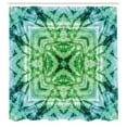 thumbnail image 3 of Ambesonne Green Shower Curtain, Tie Dye Effect Bohemian, 69"Wx84"L, Green and Teal, 3 of 5