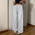 thumbnail image 4 of Cargo Sweatpants for Women Cargo Pants Women High Waist Womens Wide Leg Pants Capri Pants for Women Plus Size Women Pants Casual Work Camo Cargo Pants for Women Light Gray M, 4 of 7