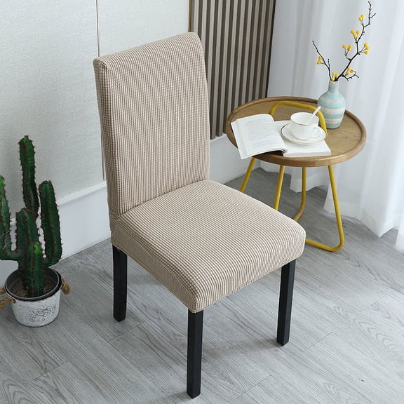 suxuMhao Chair Slipcovers, 2 Pcs Universal Stretch Chair Covers for Dining Chair, Soft Chair Covers with One Size Fits Most, Universal Chair Covers for Standard Chairs,Khaki