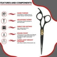 thumbnail image 4 of NIXCER PROFESSIONAL SERIES RAZOR EDGE 7" HAIR CUTTING SCISSORS BLACK, 4 of 8