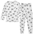 thumbnail image 2 of joogoo Line Bows 2 Piece Long Sleeve Tee and Pants Cotton Pajama Set 5Y, 2 of 7