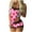 C-Hot Pink, variant on Xmyrz Valentine's Day Womens Pajama Sets Lace Trendy Print Attractive Classic Loose Shorts Set Tank Top Heart Recreation Sleepwear Pj Outfit Sets